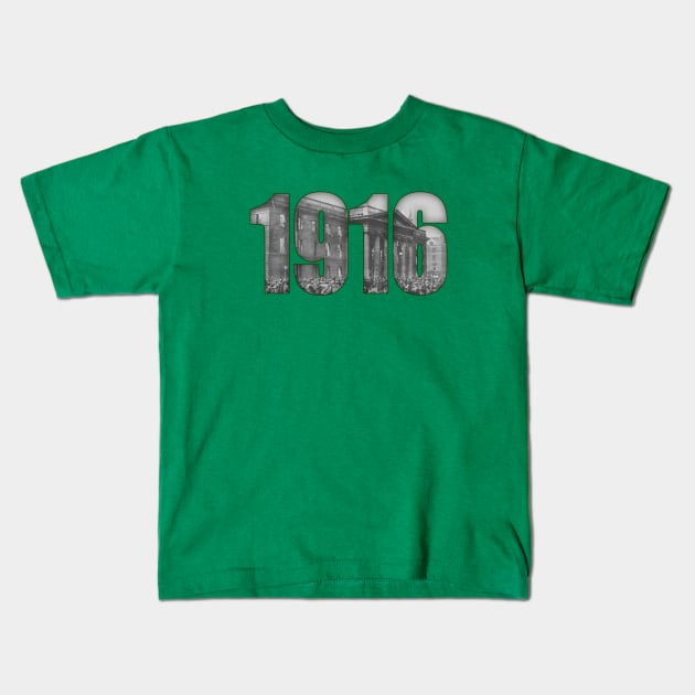 1916 Ireland Easter Rising Dublin Kids T-Shirt by SeattleDesignCompany